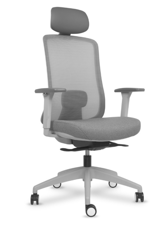 Ergonomic chair Lando Grey with headrest by Gonos