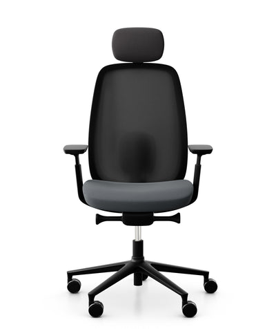 Silla Ritmo negra con cabezal