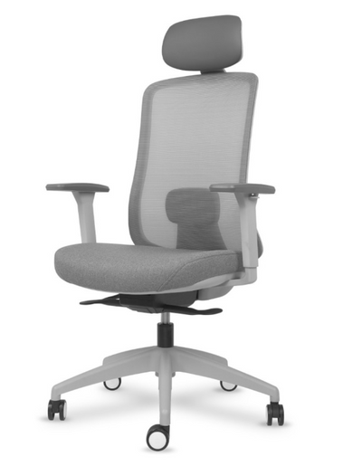 Ergonomic chair Lando Grey with headrest by Gonos