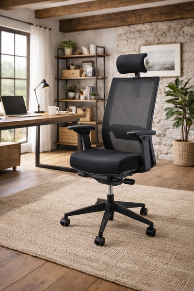 Modern office chair with headrest Aire by Gonos