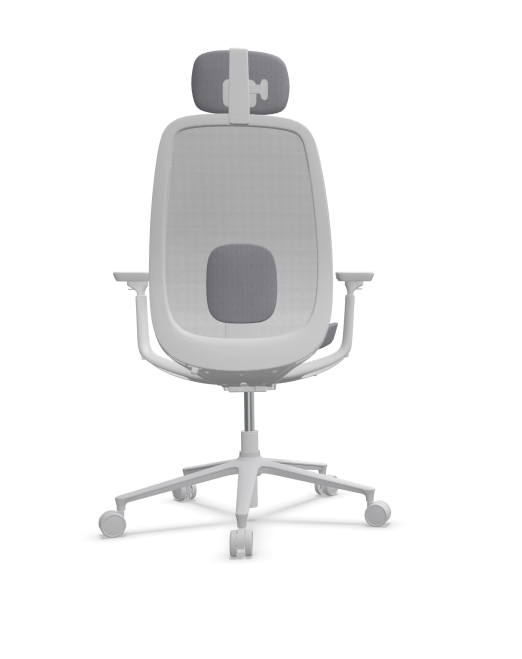 Silla Ritmo blanca con cabezal