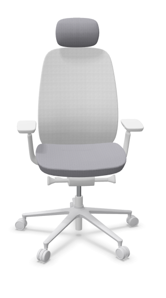 Silla Ritmo blanca con cabezal