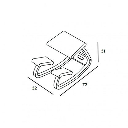 Cadira Escriptori Ergonòmica VARIABLE de Varier | Natural &amp; Vermella