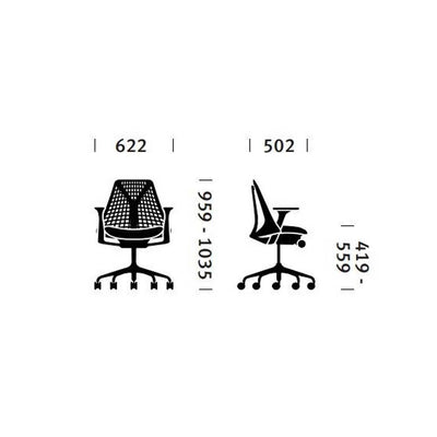 Herman Miller SAYL 1D Ergonomic Desk Chair | Black